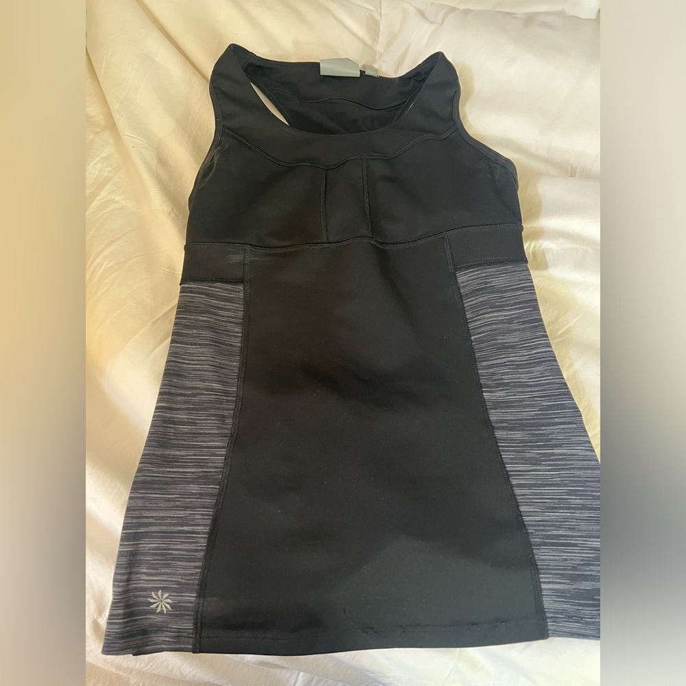 Athleta Black Gray High Support All Sport Tank
XS